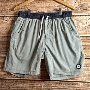 Vuori Shorts Mens Large? (NO SIZE TAG) Green Activewear Athlesiure HAS LINER